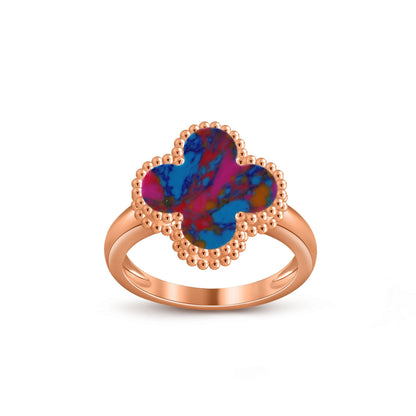 [Azure Tears]LUCKY CLOVER VINTAGE ROSE GOLD RING COLLECTION