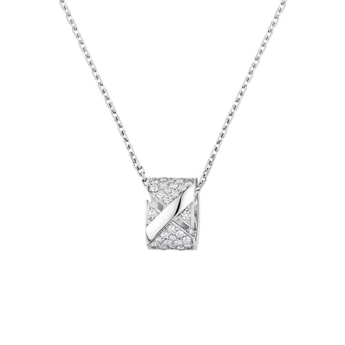 [Azure Tears]LIENS EVIDENCE DIAMOND PAVED NECKLACE