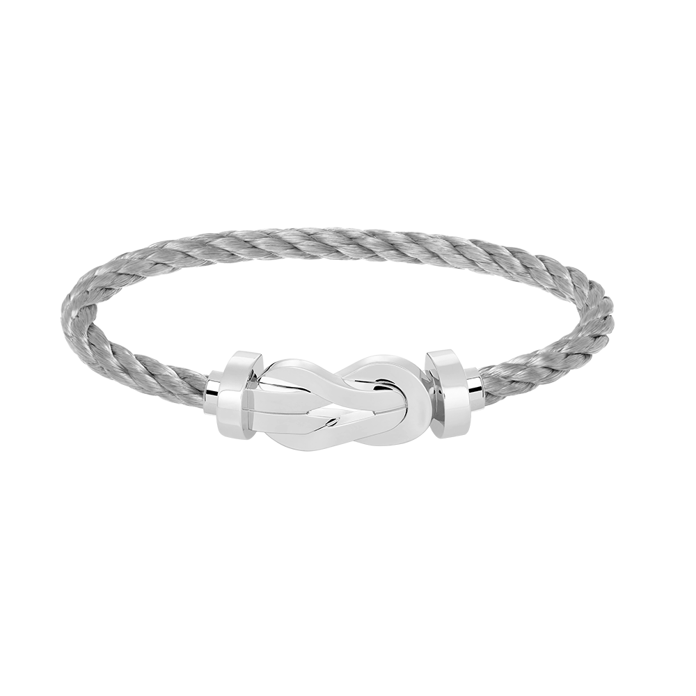[Azure Tears]LARGE 8-FIGURE BUCKLE BRACELET - WHITE GOLD