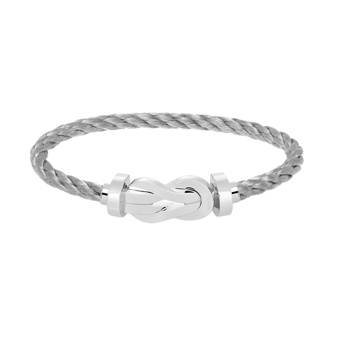 [Azure Tears]LARGE 8-FIGURE BUCKLE BRACELET - WHITE GOLD