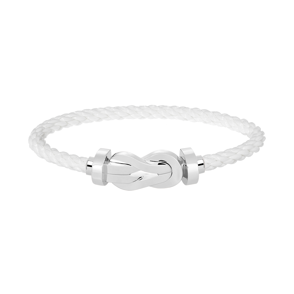[Azure Tears]LARGE 8-FIGURE BUCKLE BRACELET - WHITE GOLD