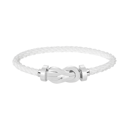 [Azure Tears]LARGE 8-FIGURE BUCKLE BRACELET - WHITE GOLD