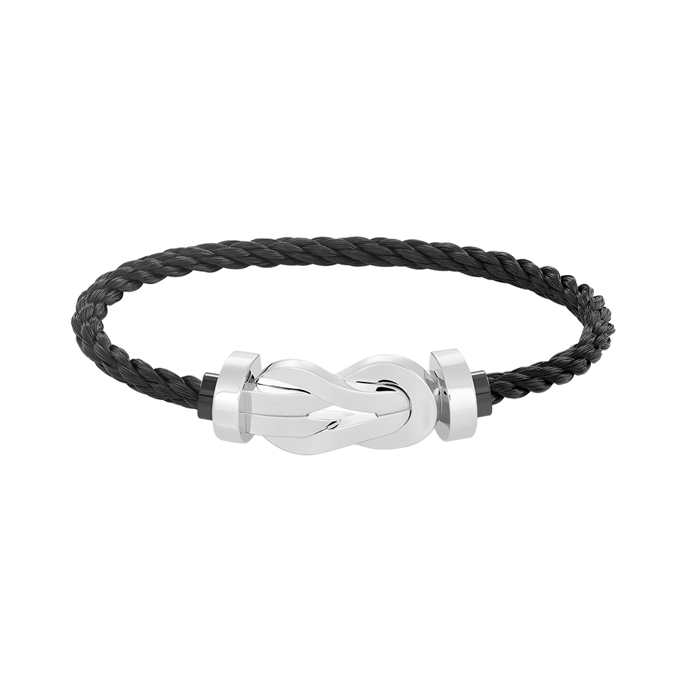 [Azure Tears]LARGE 8-FIGURE BUCKLE BRACELET - WHITE GOLD