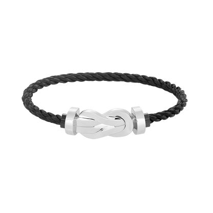 [Azure Tears]LARGE 8-FIGURE BUCKLE BRACELET - WHITE GOLD