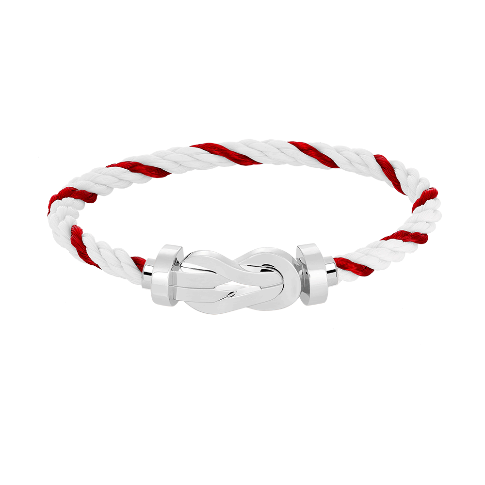 [Azure Tears]LARGE 8-FIGURE BUCKLE BRACELET - WHITE GOLD