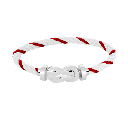 [Azure Tears]LARGE 8-FIGURE BUCKLE BRACELET - WHITE GOLD