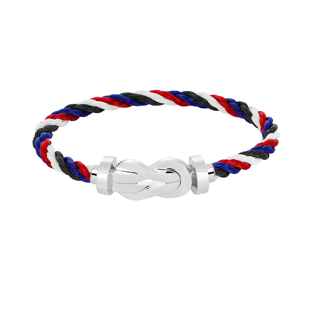 [Azure Tears]LARGE 8-FIGURE BUCKLE BRACELET - WHITE GOLD
