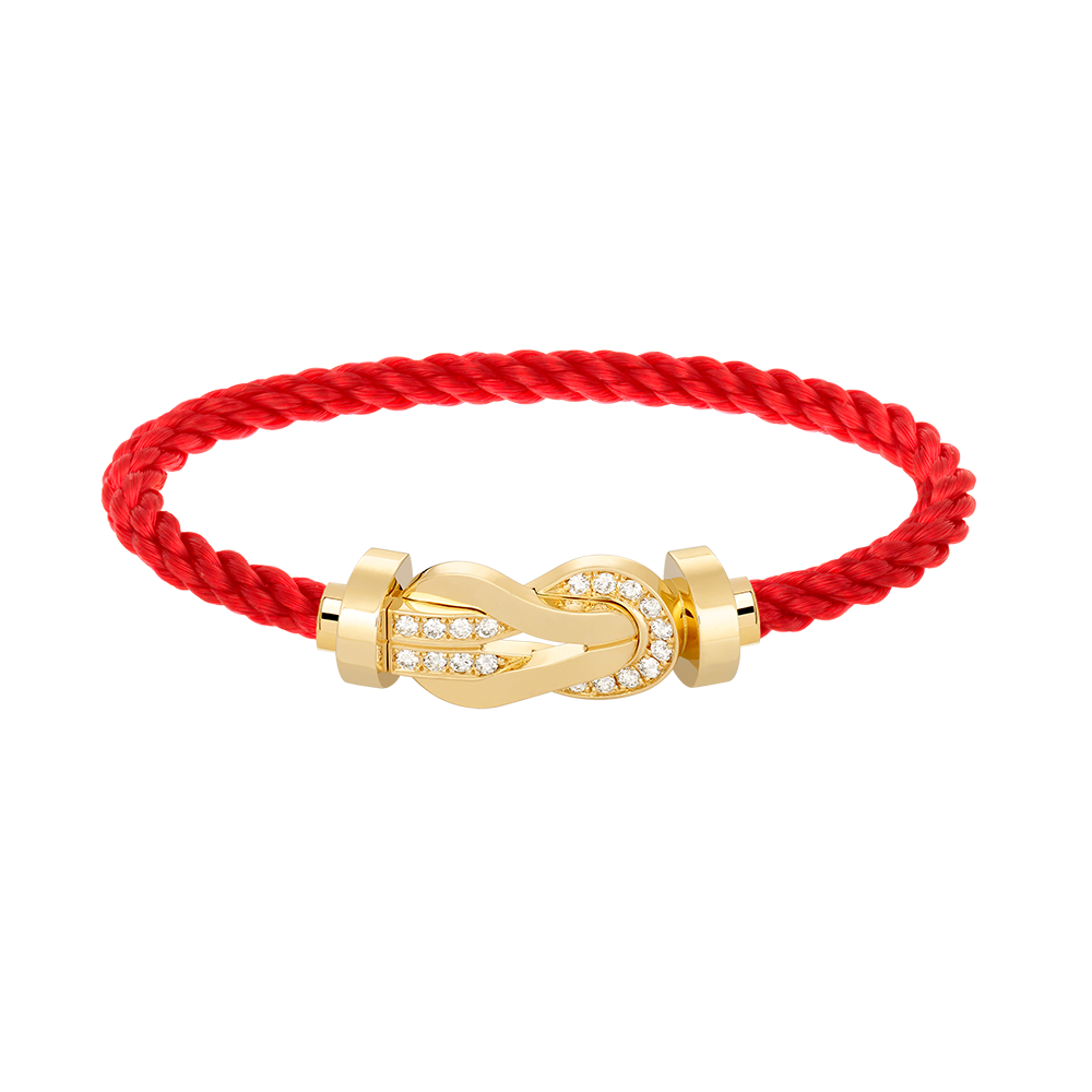 [Azure Tears]LARGE 8-FIGURE BUCKLE HALF DIAMOND BRACELET - GOLD