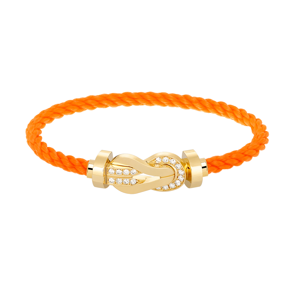 [Azure Tears]LARGE 8-FIGURE BUCKLE HALF DIAMOND BRACELET - GOLD