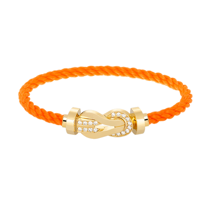 [Azure Tears]LARGE 8-FIGURE BUCKLE HALF DIAMOND BRACELET - GOLD