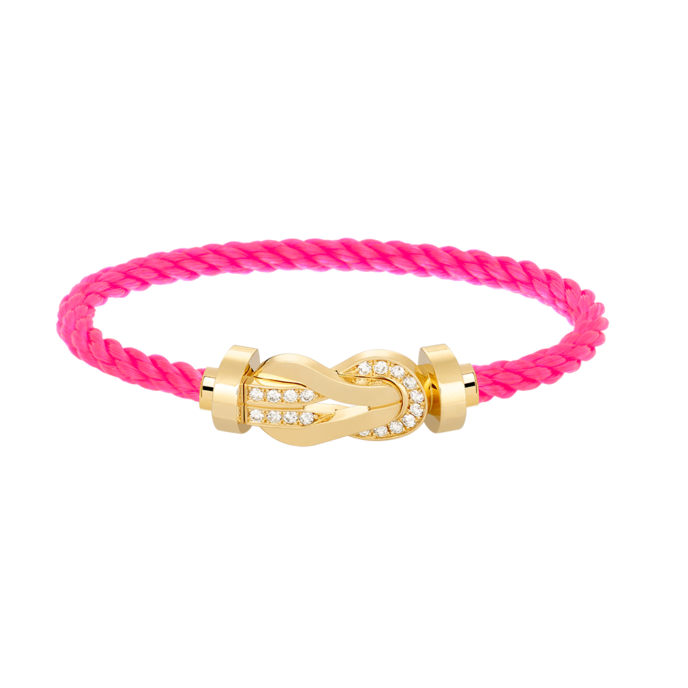 [Azure Tears]LARGE 8-FIGURE BUCKLE HALF DIAMOND BRACELET - GOLD