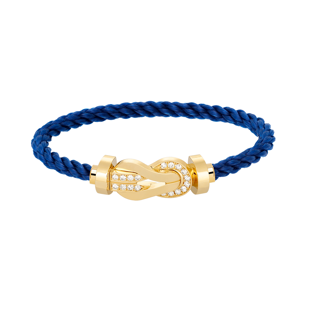 [Azure Tears]LARGE 8-FIGURE BUCKLE HALF DIAMOND BRACELET - GOLD