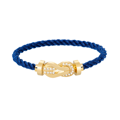 [Azure Tears]LARGE 8-FIGURE BUCKLE HALF DIAMOND BRACELET - GOLD