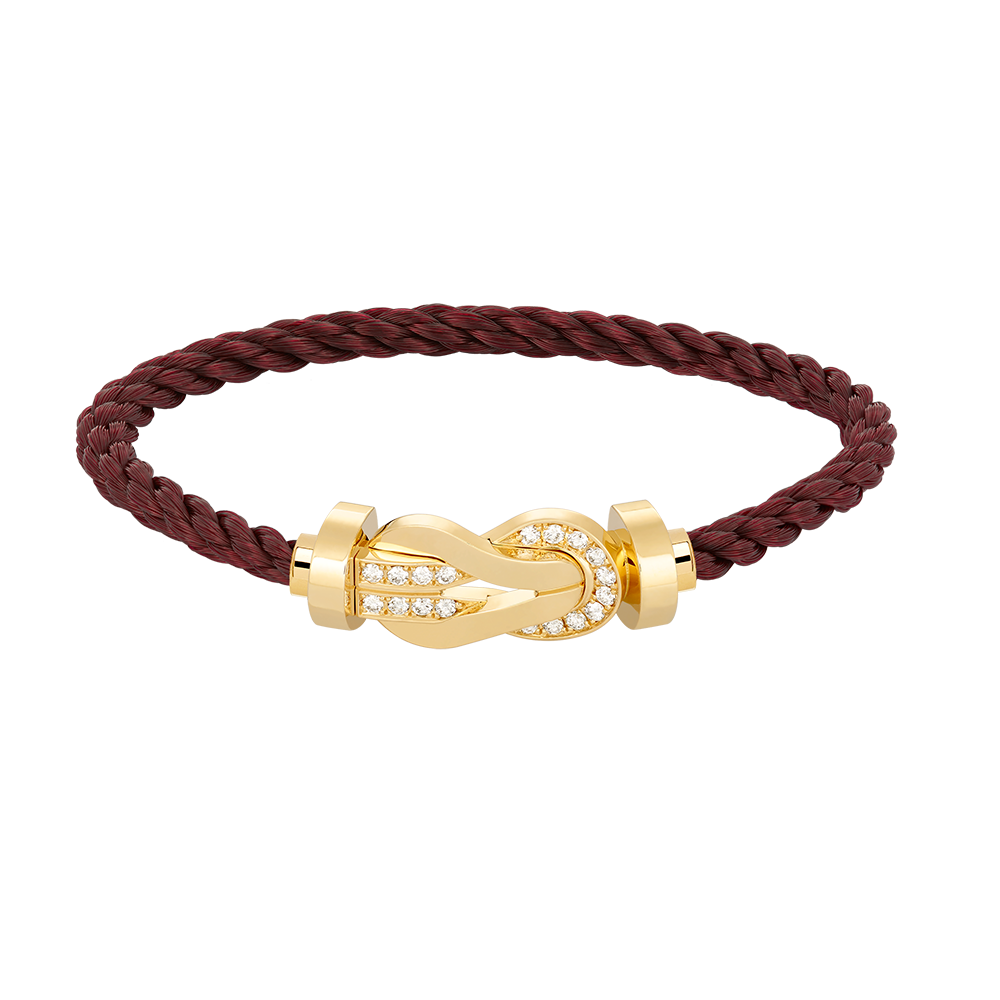 [Azure Tears]LARGE 8-FIGURE BUCKLE HALF DIAMOND BRACELET - GOLD