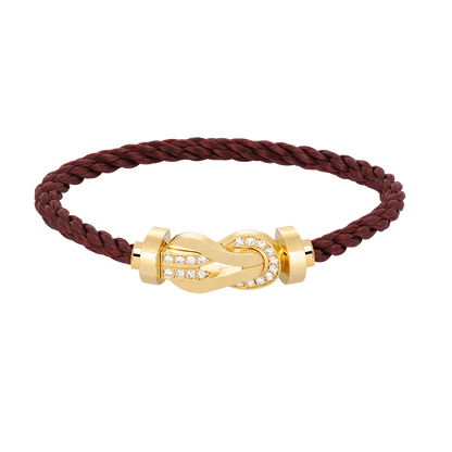 [Azure Tears]LARGE 8-FIGURE BUCKLE HALF DIAMOND BRACELET - GOLD