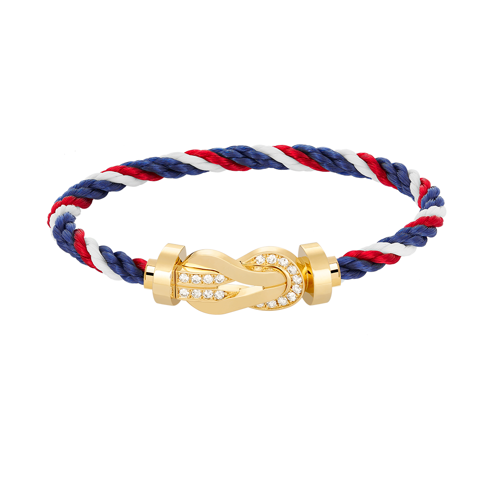 [Azure Tears]LARGE 8-FIGURE BUCKLE HALF DIAMOND BRACELET - GOLD