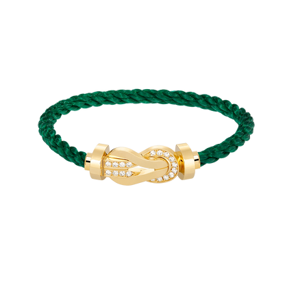 [Azure Tears]LARGE 8-FIGURE BUCKLE HALF DIAMOND BRACELET - GOLD
