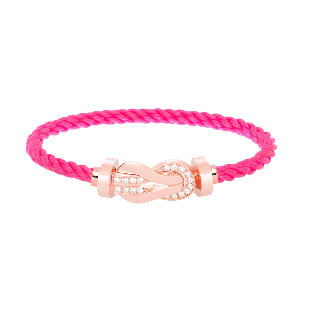 [Azure Tears]LARGE 8-FIGURE BUCKLE HALF DIAMOND BRACELET - ROSE GOLD