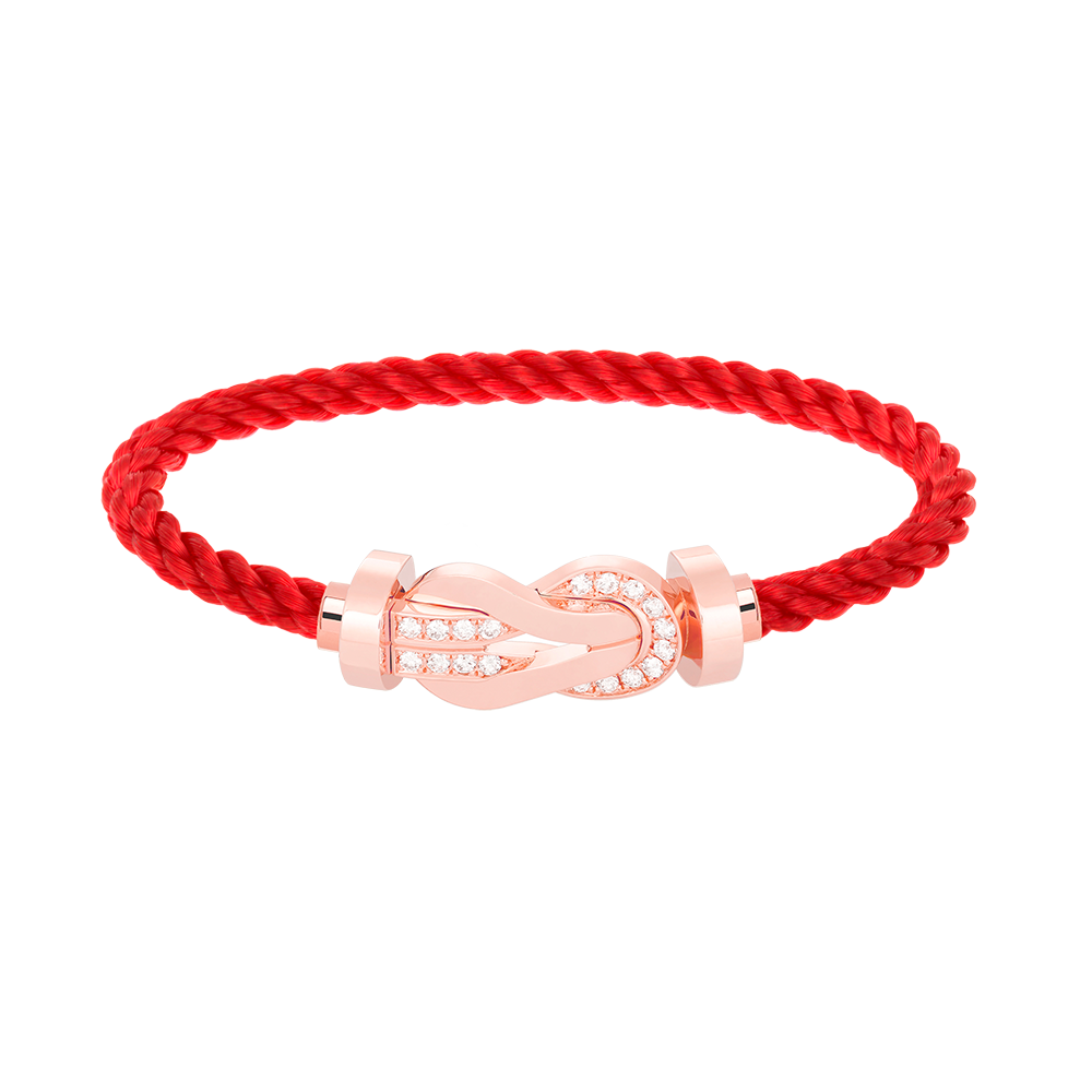 [Azure Tears]LARGE 8-FIGURE BUCKLE HALF DIAMOND BRACELET - ROSE GOLD