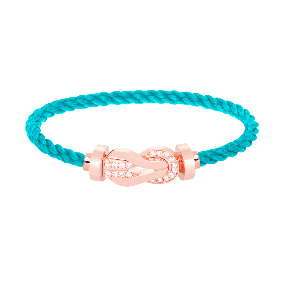 [Azure Tears]LARGE 8-FIGURE BUCKLE HALF DIAMOND BRACELET - ROSE GOLD