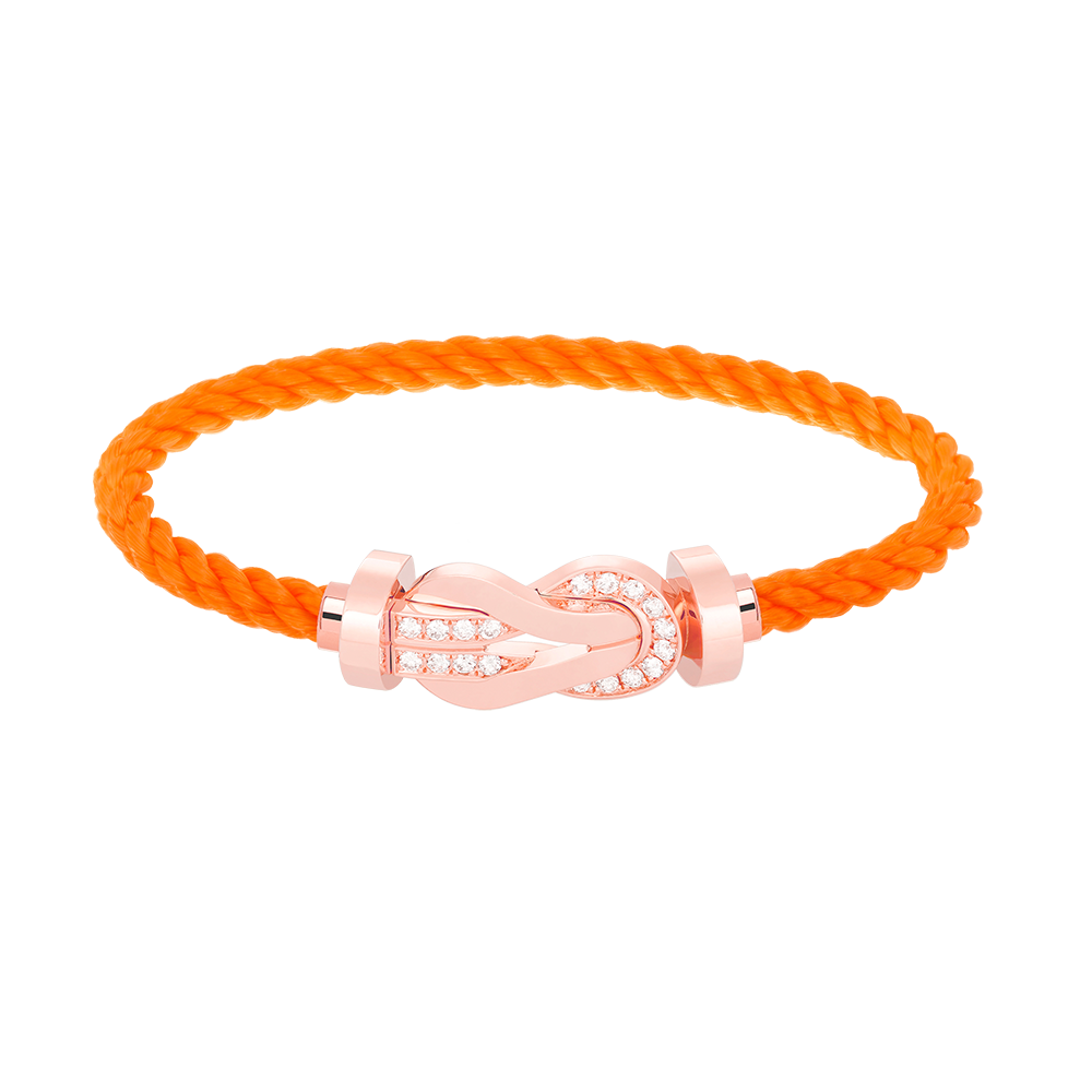 [Azure Tears]LARGE 8-FIGURE BUCKLE HALF DIAMOND BRACELET - ROSE GOLD