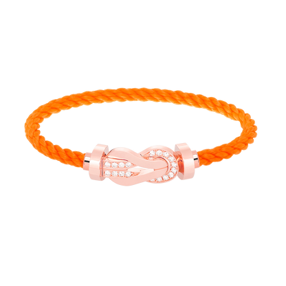 [Azure Tears]LARGE 8-FIGURE BUCKLE HALF DIAMOND BRACELET - ROSE GOLD