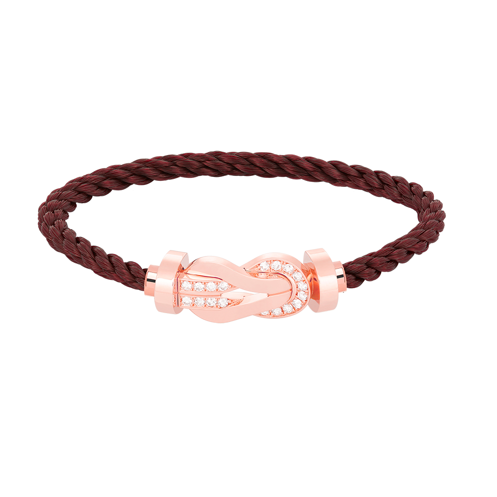 [Azure Tears]LARGE 8-FIGURE BUCKLE HALF DIAMOND BRACELET - ROSE GOLD