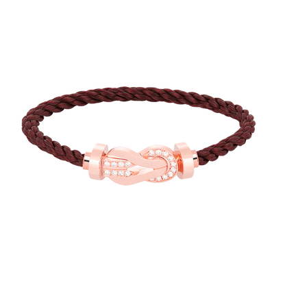 [Azure Tears]LARGE 8-FIGURE BUCKLE HALF DIAMOND BRACELET - ROSE GOLD