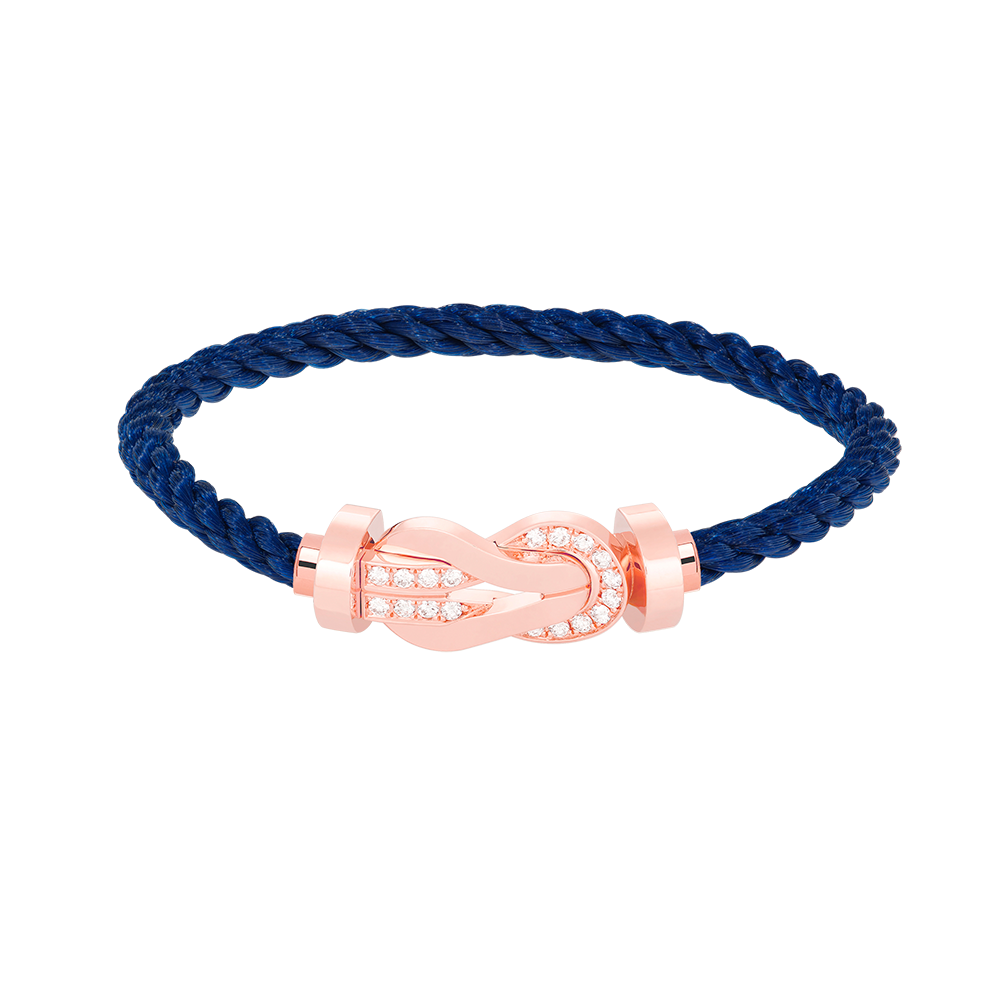 [Azure Tears]LARGE 8-FIGURE BUCKLE HALF DIAMOND BRACELET - ROSE GOLD
