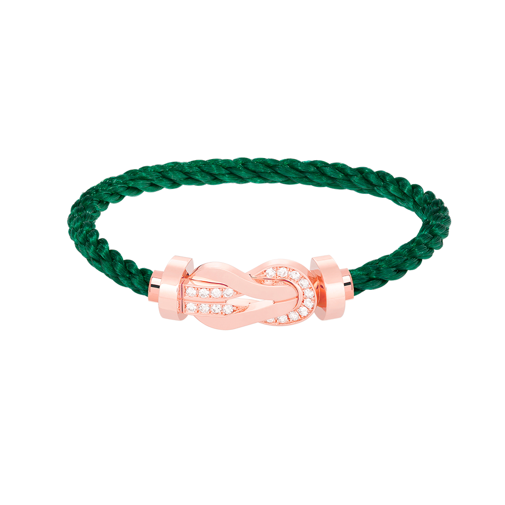 [Azure Tears]LARGE 8-FIGURE BUCKLE HALF DIAMOND BRACELET - ROSE GOLD