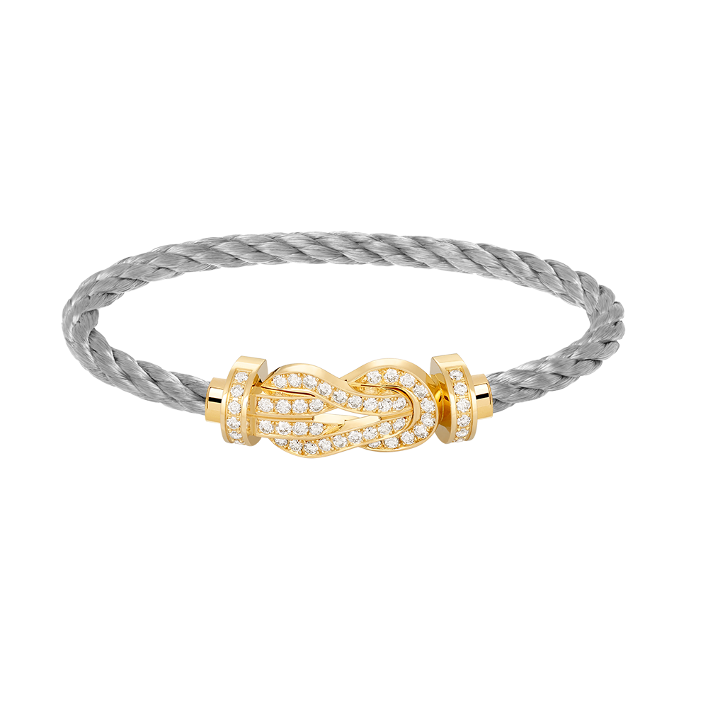 [Azure Tears]LARGE 8-FIGURE BUCKLE FULL DIAMOND BRACELET - GOLD