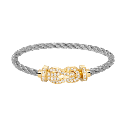 [Azure Tears]LARGE 8-FIGURE BUCKLE FULL DIAMOND BRACELET - GOLD