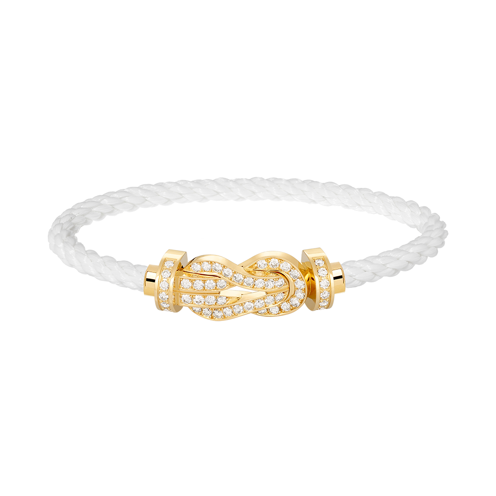 [Azure Tears]LARGE 8-FIGURE BUCKLE FULL DIAMOND BRACELET - GOLD