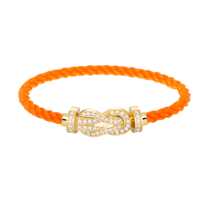 [Azure Tears]LARGE 8-FIGURE BUCKLE FULL DIAMOND BRACELET - GOLD