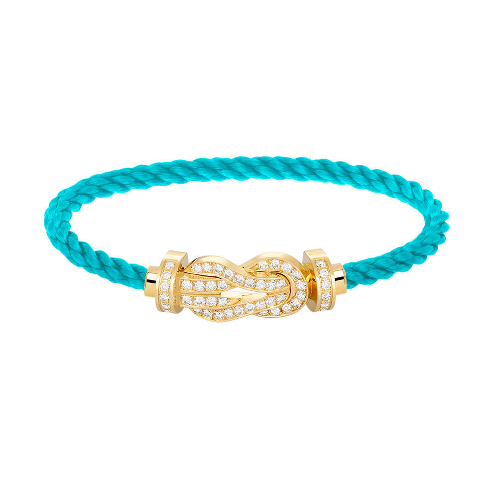 [Azure Tears]LARGE 8-FIGURE BUCKLE FULL DIAMOND BRACELET - GOLD