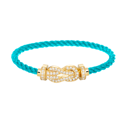 [Azure Tears]LARGE 8-FIGURE BUCKLE FULL DIAMOND BRACELET - GOLD