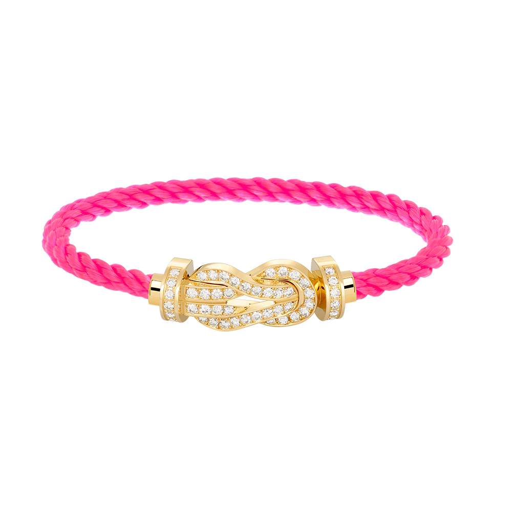 [Azure Tears]LARGE 8-FIGURE BUCKLE FULL DIAMOND BRACELET - GOLD