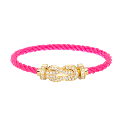 [Azure Tears]LARGE 8-FIGURE BUCKLE FULL DIAMOND BRACELET - GOLD