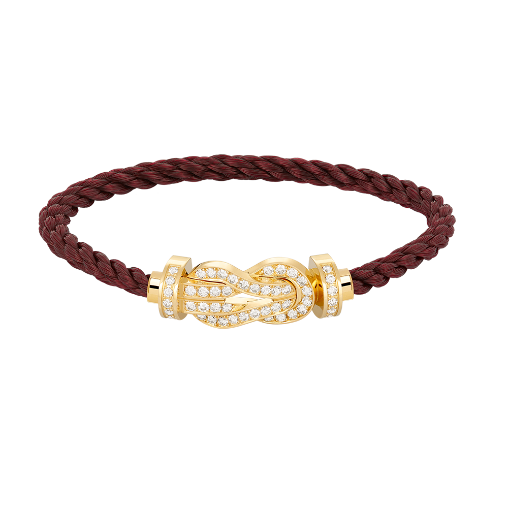 [Azure Tears]LARGE 8-FIGURE BUCKLE FULL DIAMOND BRACELET - GOLD