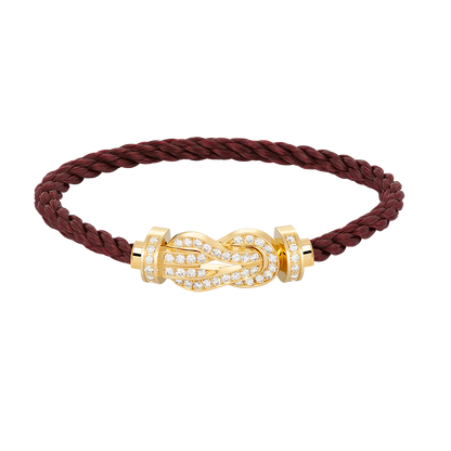 [Azure Tears]LARGE 8-FIGURE BUCKLE FULL DIAMOND BRACELET - GOLD