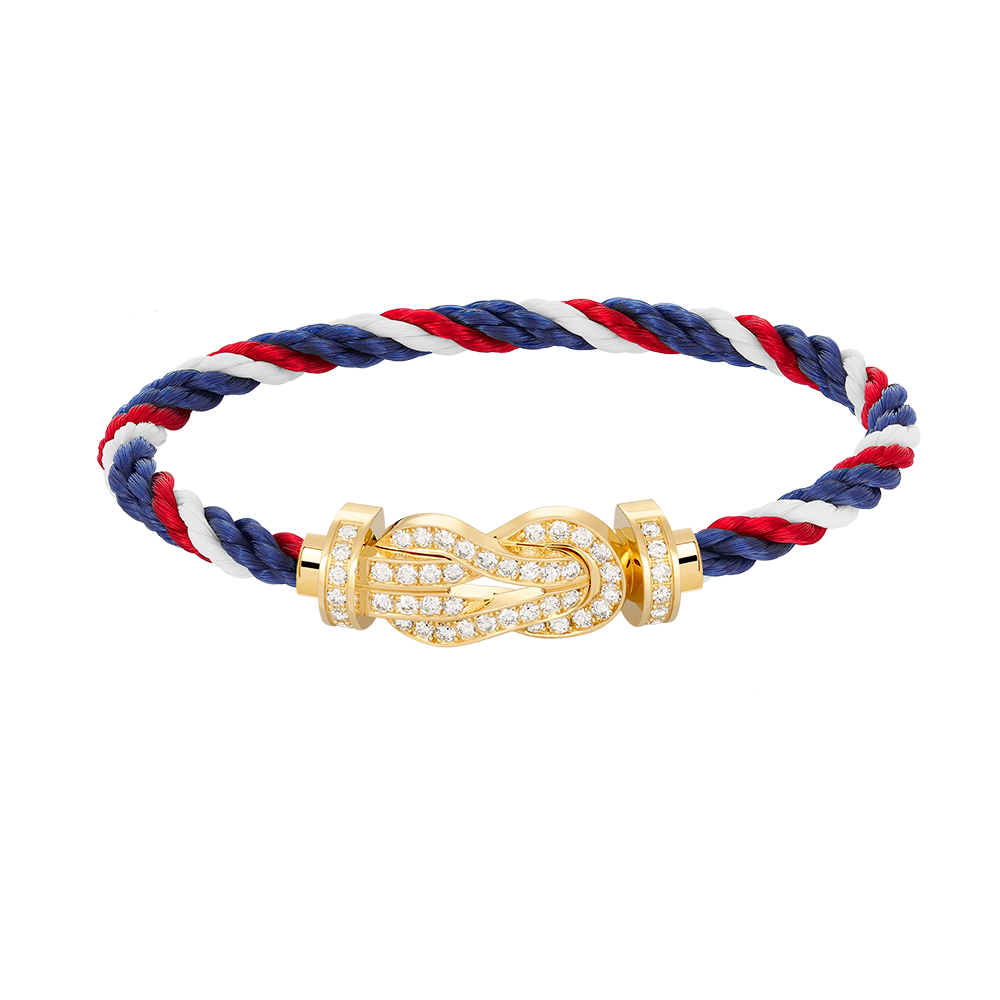 [Azure Tears]LARGE 8-FIGURE BUCKLE FULL DIAMOND BRACELET - GOLD