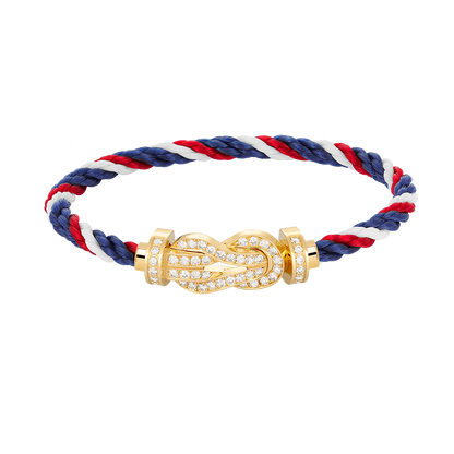 [Azure Tears]LARGE 8-FIGURE BUCKLE FULL DIAMOND BRACELET - GOLD