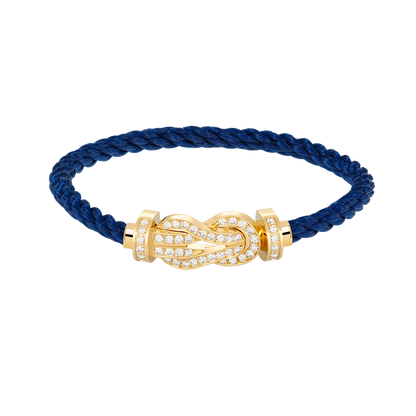 [Azure Tears]LARGE 8-FIGURE BUCKLE FULL DIAMOND BRACELET - GOLD