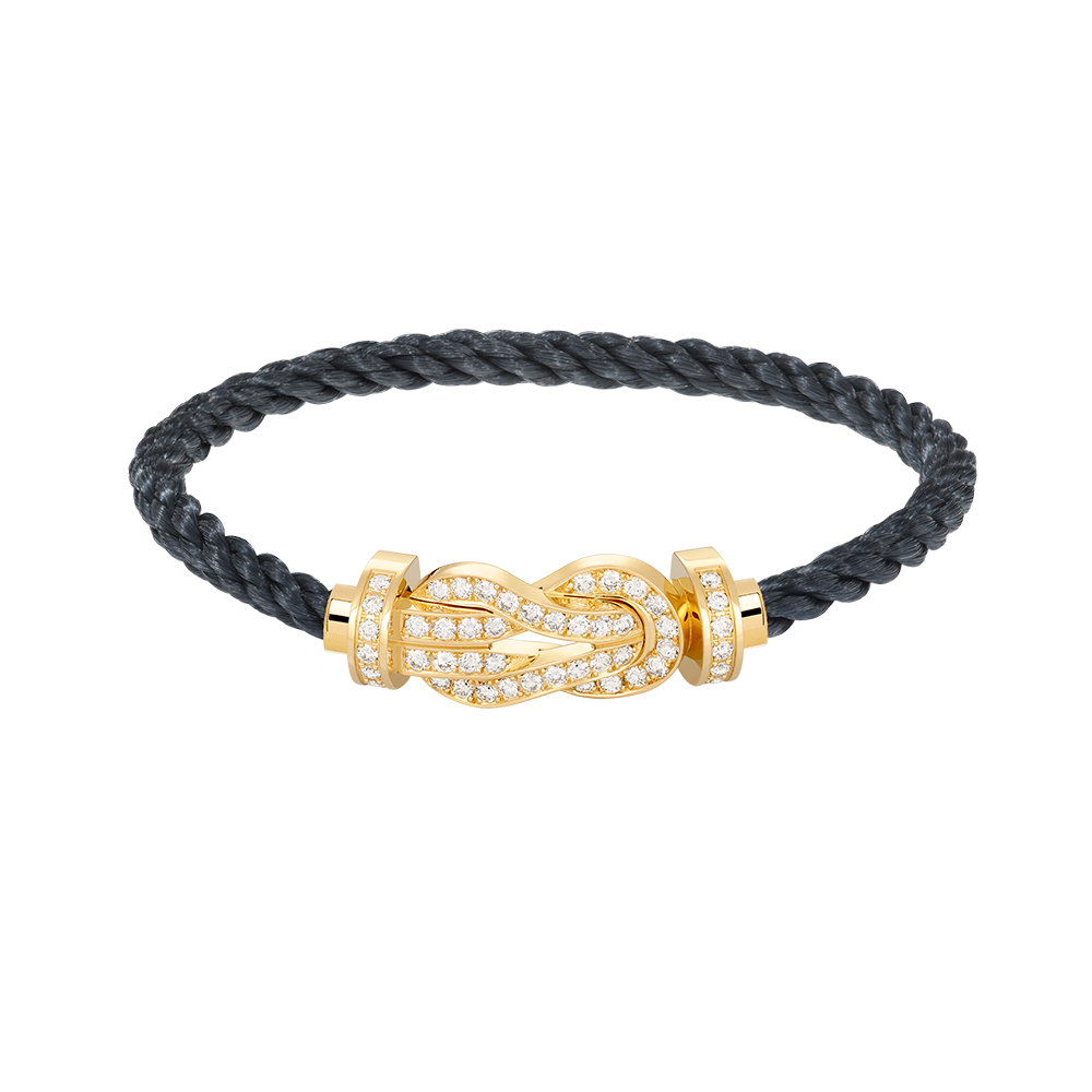 [Azure Tears]LARGE 8-FIGURE BUCKLE FULL DIAMOND BRACELET - GOLD