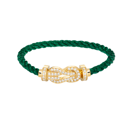 [Azure Tears]LARGE 8-FIGURE BUCKLE FULL DIAMOND BRACELET - GOLD