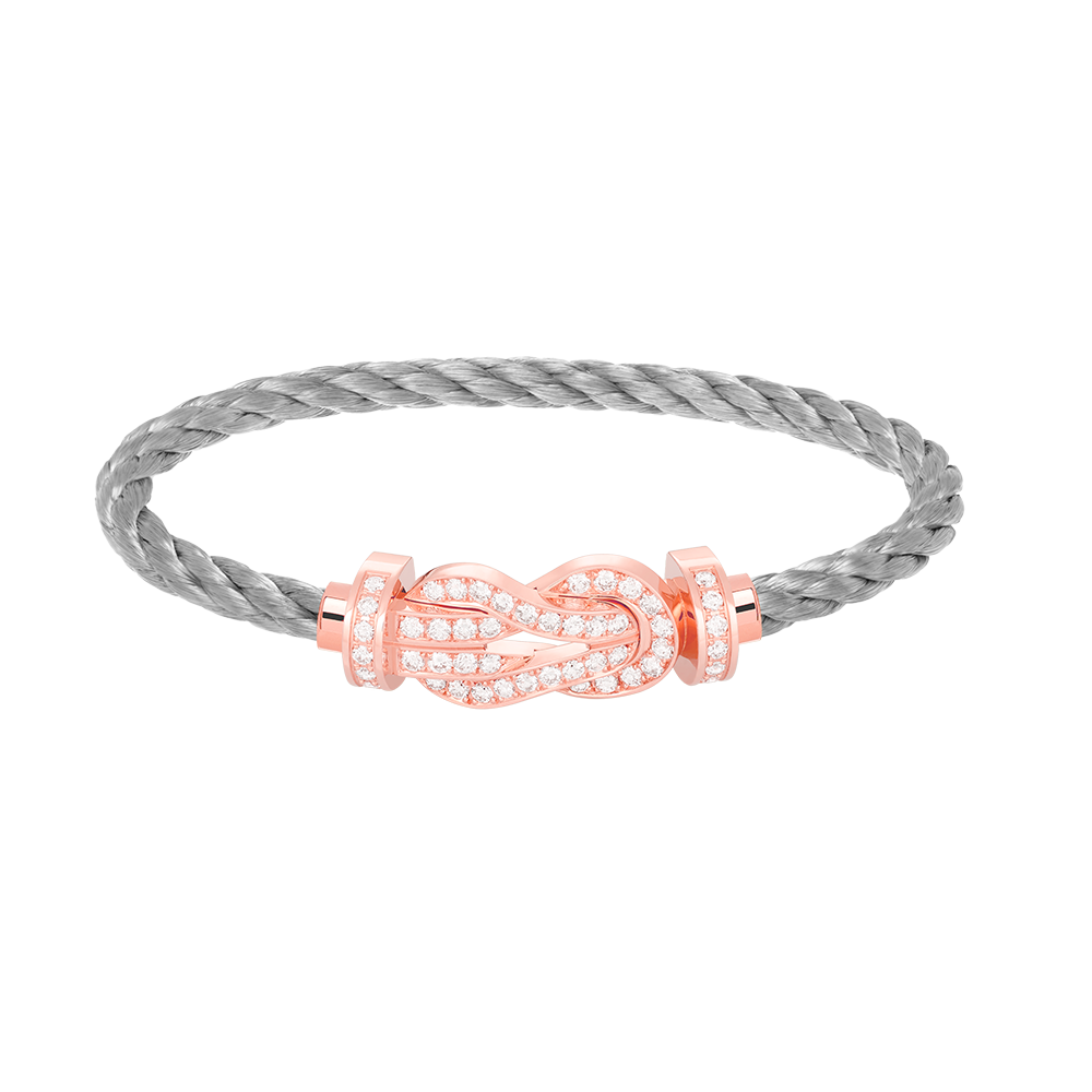 [Azure Tears]LARGE 8-FIGURE BUCKLE FULL DIAMOND BRACELET - ROSE GOLD