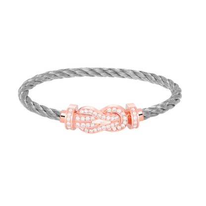 [Azure Tears]LARGE 8-FIGURE BUCKLE FULL DIAMOND BRACELET - ROSE GOLD