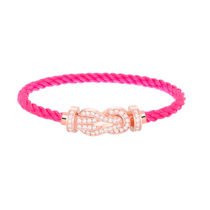 [Azure Tears]LARGE 8-FIGURE BUCKLE FULL DIAMOND BRACELET - ROSE GOLD