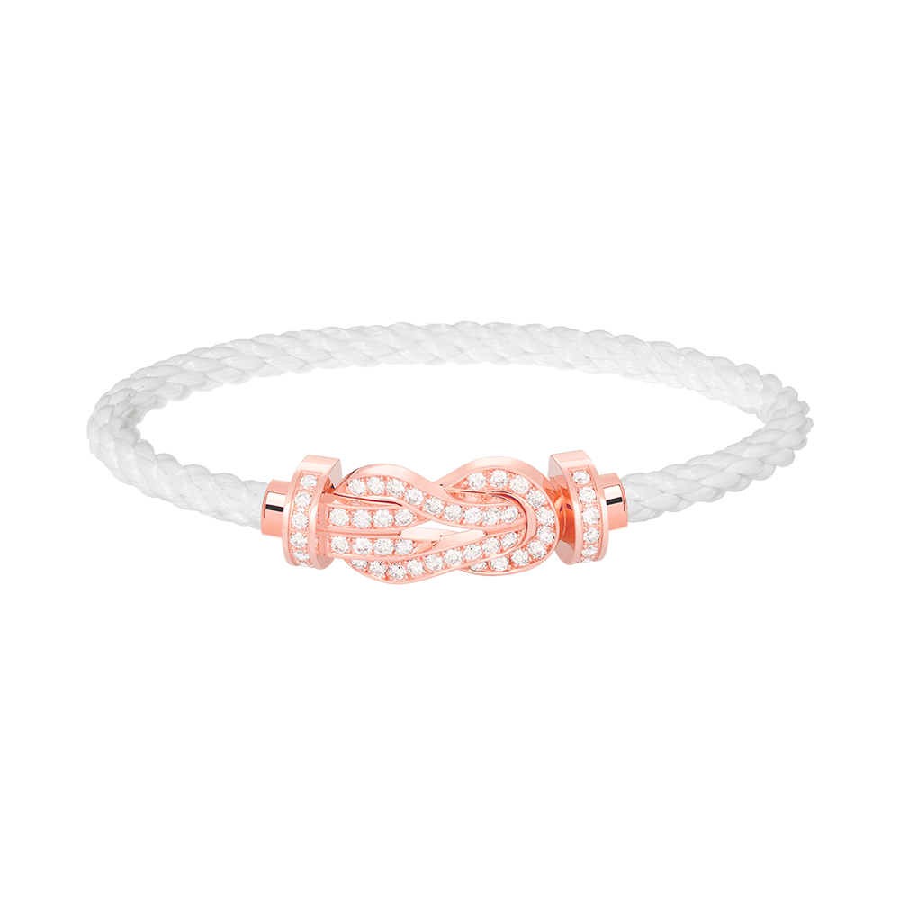 [Azure Tears]LARGE 8-FIGURE BUCKLE FULL DIAMOND BRACELET - ROSE GOLD