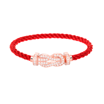 [Azure Tears]LARGE 8-FIGURE BUCKLE FULL DIAMOND BRACELET - ROSE GOLD